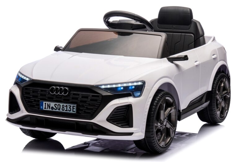 AUDI SQ8 BIELY Auto na batérie EVA Kožené diaľkové ovládanie Lítium-iónová batéria