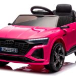 AUDI SQ8 RUŽOVÉ auto na batérie EVA kožené diaľkové ovládanie lítium-iónová batéria
