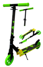 Veľká kolobežka H10 ZELENO-ČIERNA Skladacia R-Sport 145 mm kolesá do 100 kg