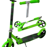 Veľká kolobežka H4AA zelená skladacia R-Sport 200 mm kolesá do 100 kg