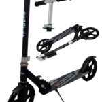 Veľká kolobežka H5 ČIERNA Skladacia R-Sport 200 mm kolesá do 100 kg