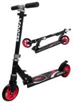 Veľká kolobežka H7 ČIERNO-ČERVENÁ Skladacia R-Sport 145 mm kolesá do 100 kg