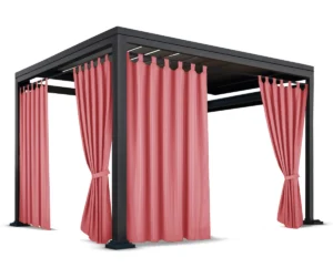 Vodoodolná záhradná clona so závesmi pre altánky