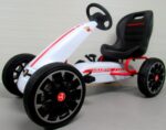 Motokára ABARTH WHITE, kolesá z peny EVA, ručná brzda, licencovaná – Obrázok 8