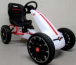 Motokára ABARTH WHITE, kolesá z peny EVA, ručná brzda, licencovaná – Obrázok 11