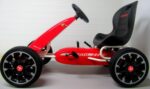Motokára ABARTH RED, kolesá z peny EVA, ručná brzda, licencovaná – Obrázok 2