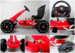 Motokára ABARTH RED, kolesá z peny EVA, ručná brzda, licencovaná – Obrázok 3