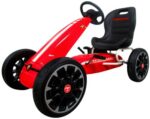 Motokára ABARTH RED, kolesá z peny EVA, ručná brzda, licencovaná – Obrázok 7