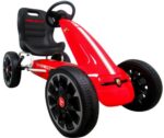 Motokára ABARTH RED, kolesá z peny EVA, ručná brzda, licencovaná – Obrázok 9