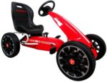 Motokára ABARTH RED, kolesá z peny EVA, ručná brzda, licencovaná – Obrázok 11