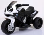 Detská elektrická motorka BMW S1000RR biela – Obrázok 7