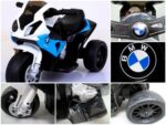 Detská elektrická motorka BMW S1000RR modrá – Obrázok 2