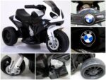 Detská elektrická motorka BMW S1000RR biela – Obrázok 11