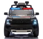 Elektrické autíčko Ford Ranger Raptor – policajné, čierne, 12V, EVA kolesá +diaľkové ovládanie – Obrázok 6