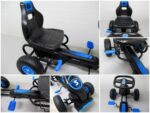 G8 BLUE GO-KART, detská motokára, nafukovacie kolesá – Obrázok 3