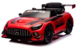 Mercedes GT3 Evo RED Mäkké EVA kolesá, mäkké sedadlo Licencovaná lítium-iónová batéria – Obrázok 3