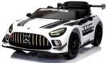 Mercedes GT3 Evo Biele Mäkké EVA kolesá, mäkké sedadlo Licencovaná lítium-iónová batéria – Obrázok 7