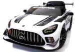 Mercedes GT3 Evo Biele Mäkké EVA kolesá, mäkké sedadlo Licencovaná lítium-iónová batéria – Obrázok 11