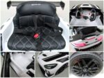 Mercedes GT3 Evo Biele Mäkké EVA kolesá, mäkké sedadlo Licencovaná lítium-iónová batéria – Obrázok 2