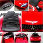Mercedes GTR-S červené Mäkké EVA kolesá, mäkké sedadlo Licencovaná lítium-iónová batéria – Obrázok 3