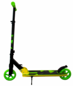 Veľká kolobežka H10 ZELENO-ČIERNA Skladacia R-Sport 145 mm kolesá do 100 kg – Obrázok 3