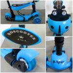 Kolobežka H3 BLUE 5 v 1 R-Sport Ride-on s LED svetlami a kolieskami – Obrázok 4