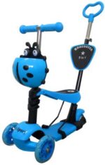 Kolobežka H3 BLUE 5 v 1 R-Sport Ride-on s LED svetlami a kolieskami – Obrázok 6