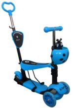 Kolobežka H3 BLUE 5 v 1 R-Sport Ride-on s LED svetlami a kolieskami – Obrázok 9