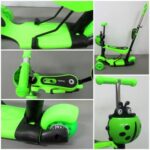 Kolobežka H3 GREEN 5 v 1 R-Sport Ride-on, LED svetlá, kolesá – Obrázok 8