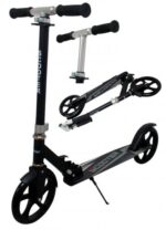 Veľká kolobežka H5 ČIERNA Skladacia R-Sport 200 mm kolesá do 100 kg – Obrázok 4