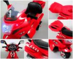 Červená motorka M6, motorka na batérie – Obrázok 3