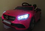 Mercedes SLC 300 ružové disky EVA peny, mäkké sedadlo, licencovaná lítium-iónová batéria – Obrázok 4