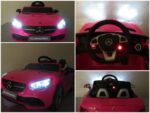 Mercedes SLC 300 ružové disky EVA peny, mäkké sedadlo, licencovaná lítium-iónová batéria – Obrázok 6