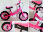 Odrážadlo R3 ružové R-Sport 12'' brzda, zvonček – Obrázok 2