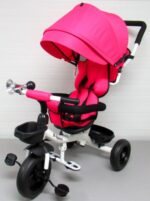 Trojkolka T4 Pink R-Sport s 360-stupňovou rotáciou, EVA kolesami a voľnobežkou – Obrázok 7