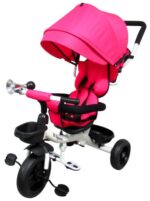 Trojkolka T4 Pink R-Sport s 360-stupňovou rotáciou, EVA kolesami a voľnobežkou – Obrázok 8